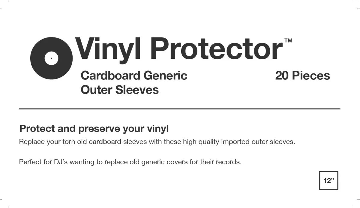 Vinyl Protector Cardboard Generic Outer Sleeves